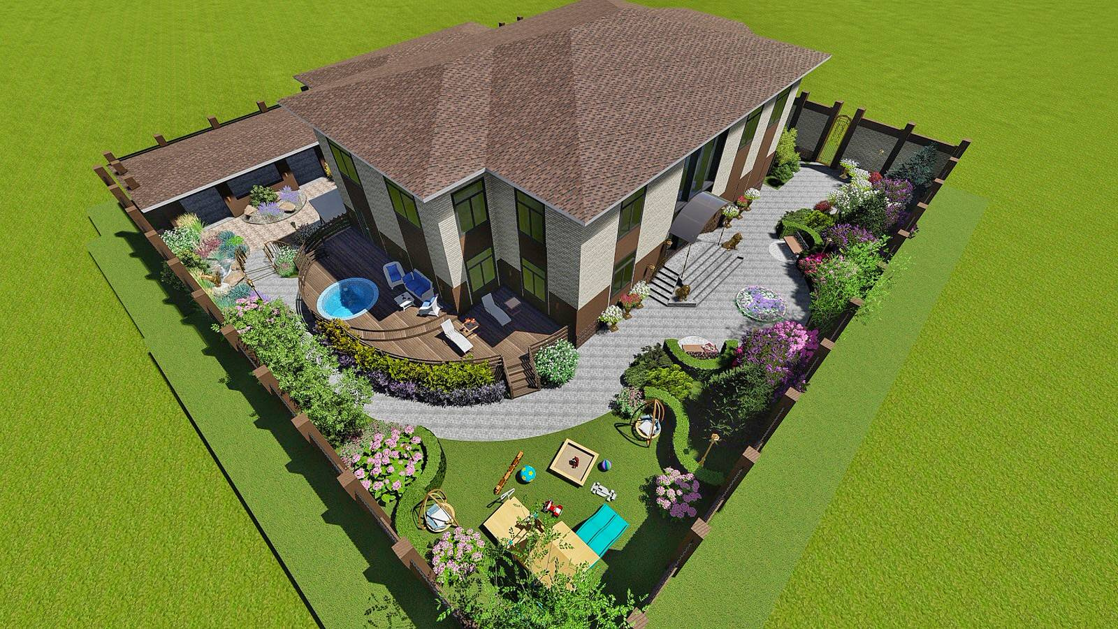 Ландшафтный дизайн участка в ДНТ Кедр (г Улан-Удэ, Бурятия)