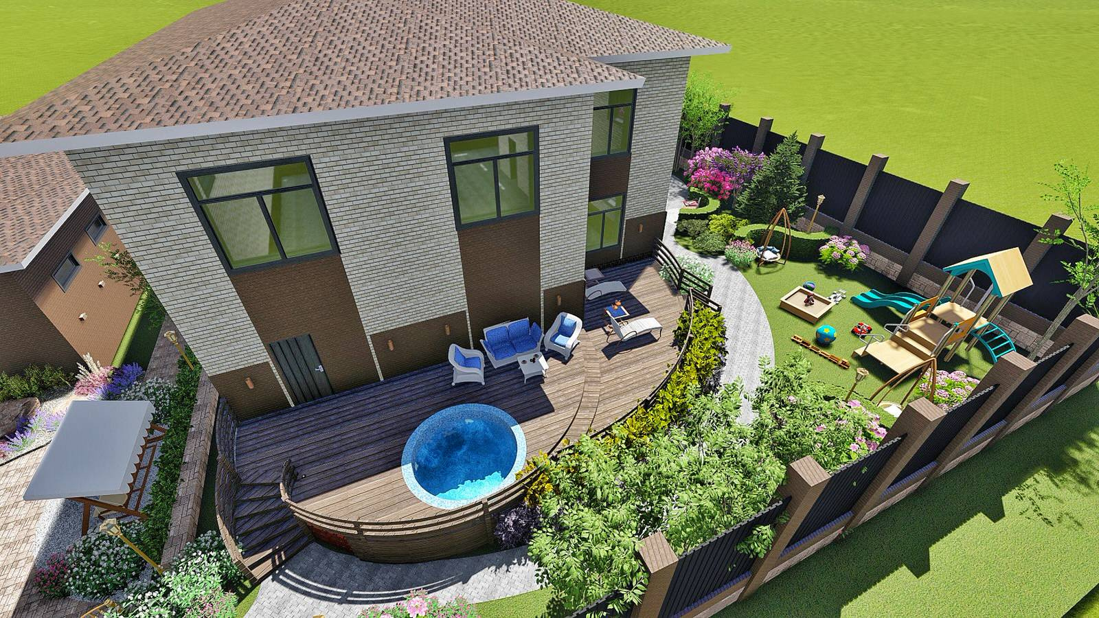 Ландшафтный дизайн участка в ДНТ Кедр (г Улан-Удэ, Бурятия)