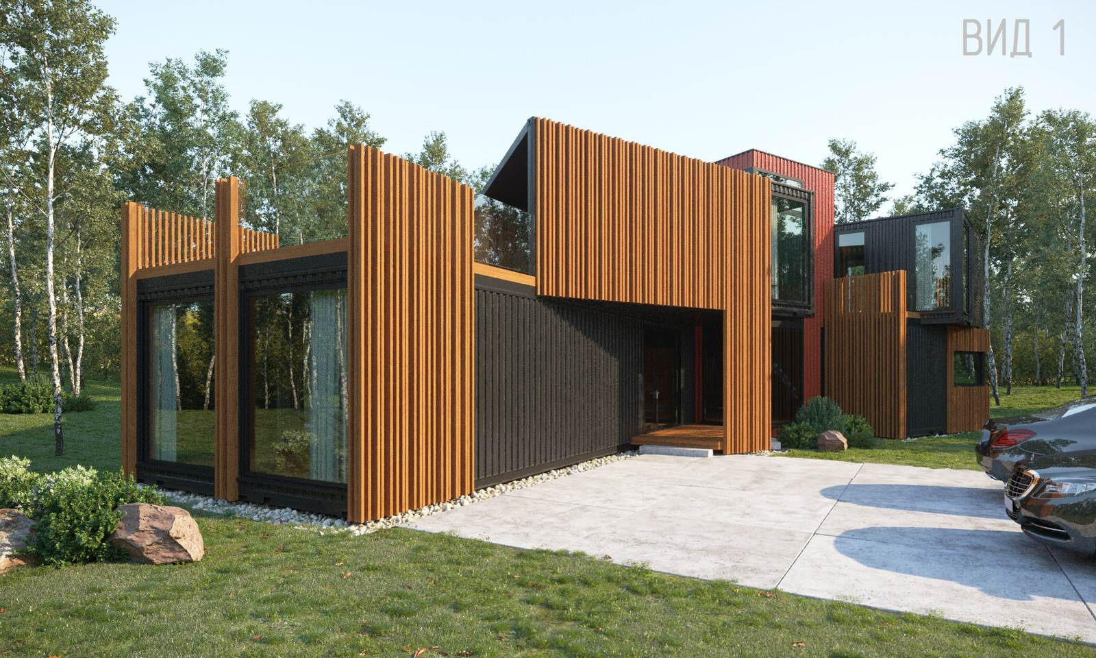 Дом из морских контейнеров