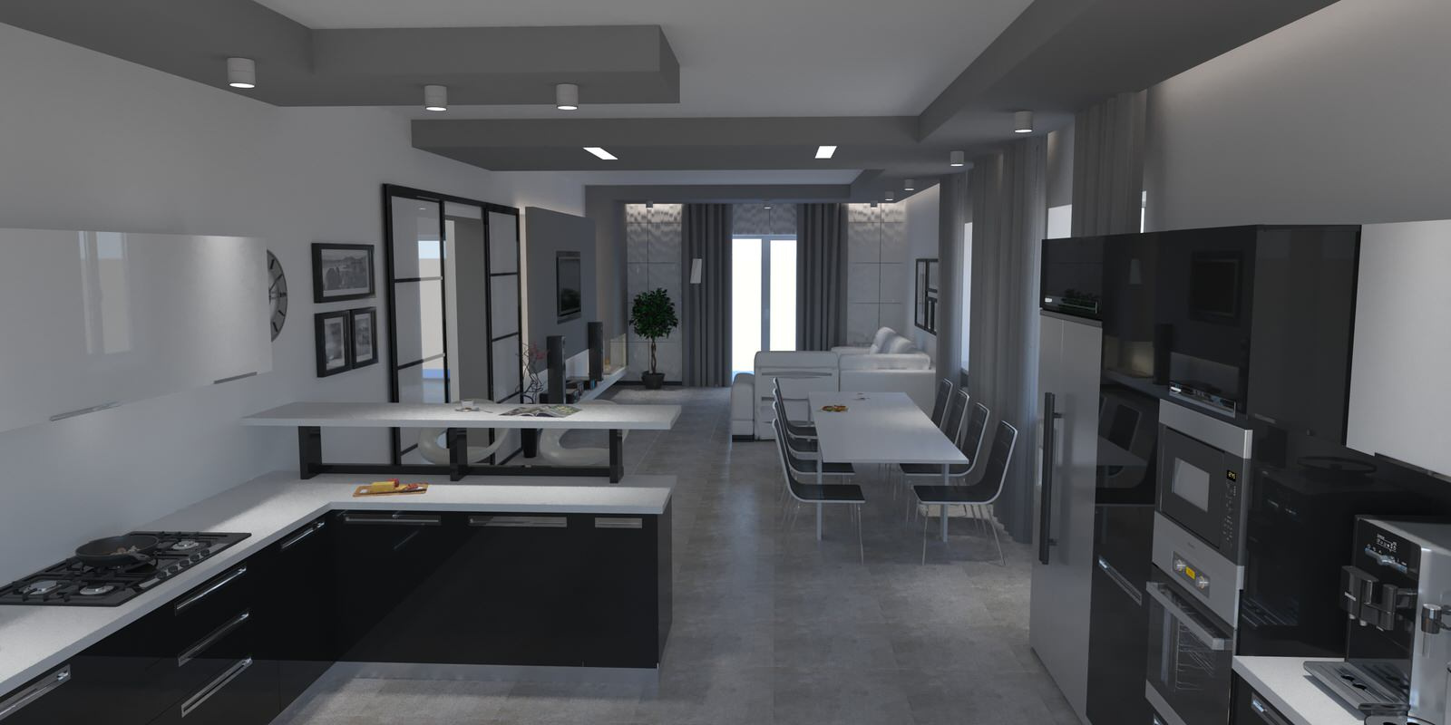 Коттедж в стиле хай тек