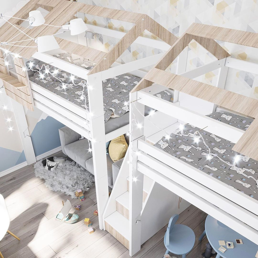 Детская для двух мальчиков с Горами на стенах Alltowall