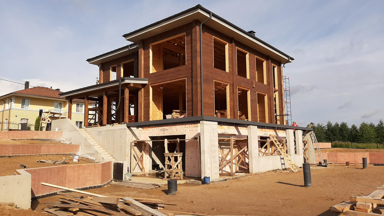 Скотное_Строительство дома из клееного бруса