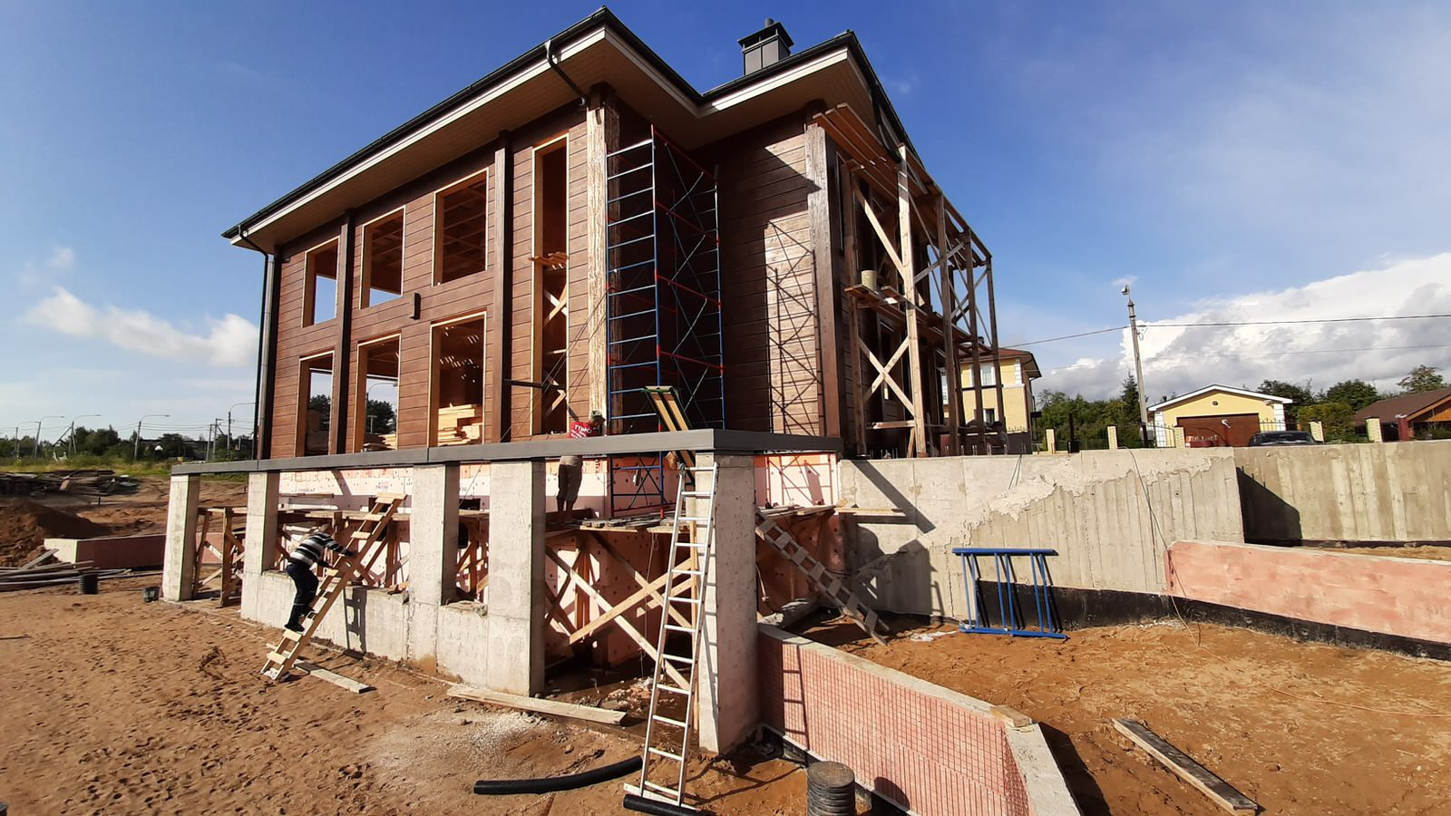 Скотное_Строительство дома из клееного бруса