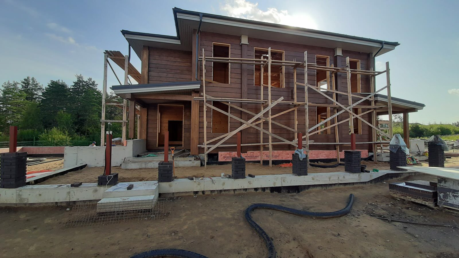 Скотное_Строительство дома из клееного бруса