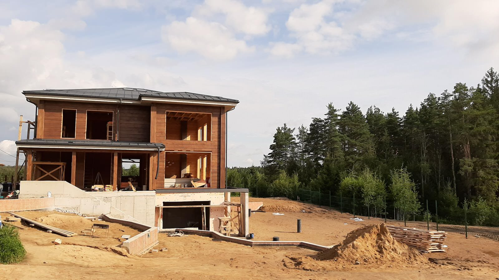Скотное_Строительство дома из клееного бруса