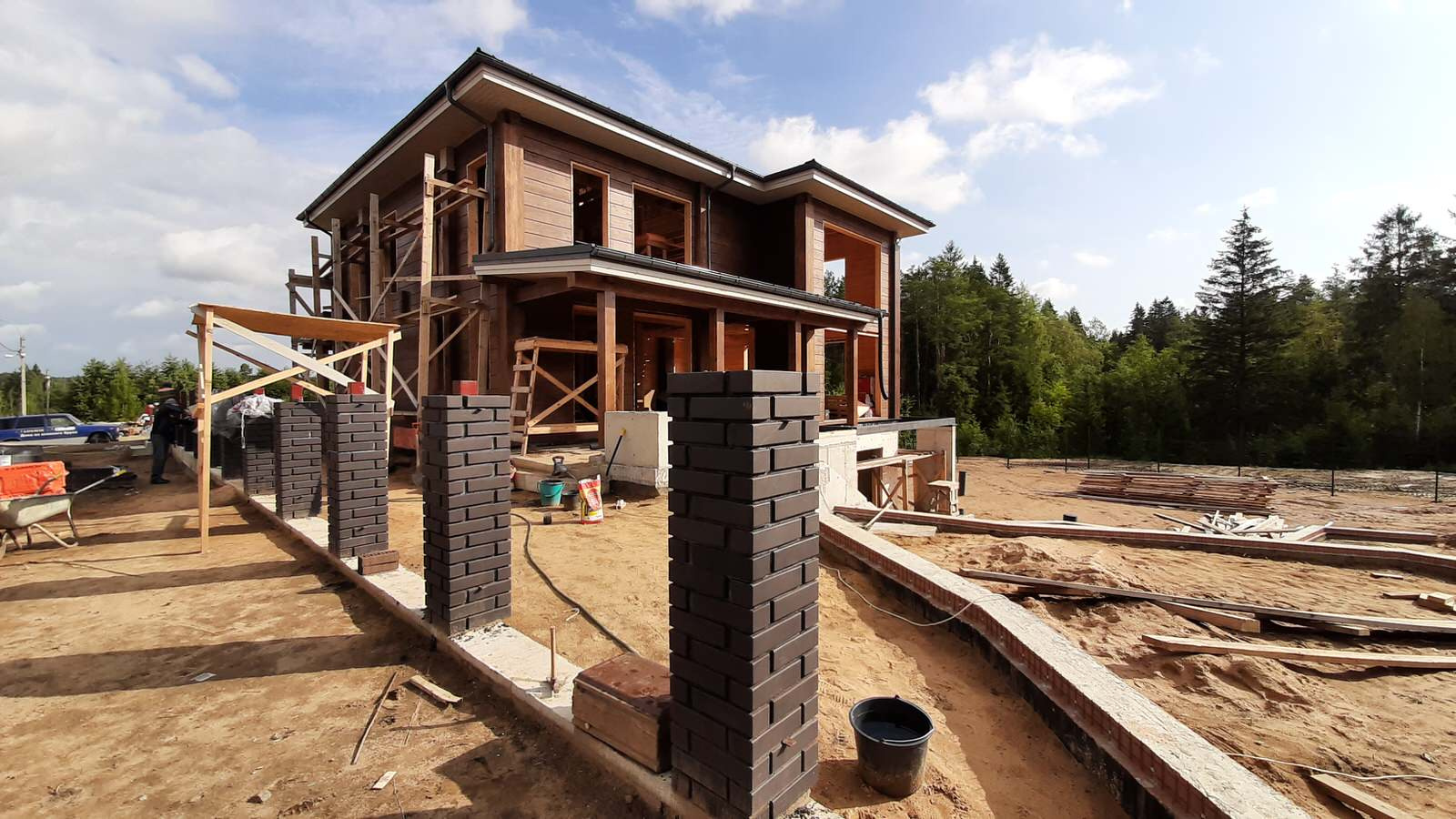 Скотное_Строительство дома из клееного бруса
