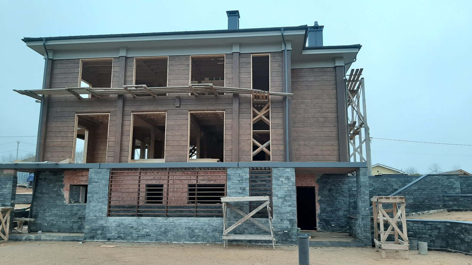 Скотное_Строительство дома из клееного бруса