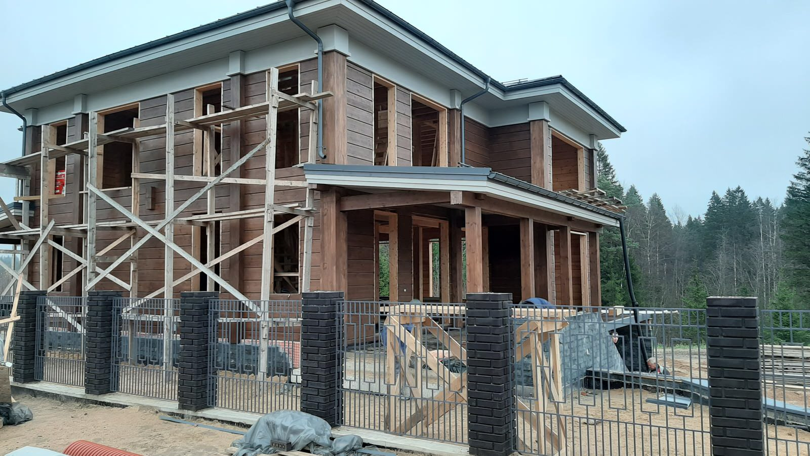 Скотное_Строительство дома из клееного бруса