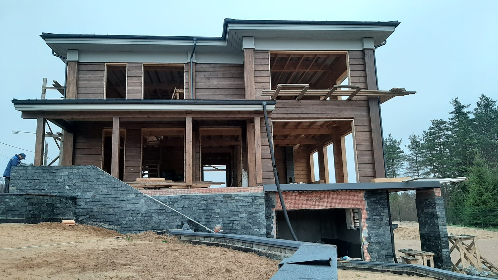 Скотное_Строительство дома из клееного бруса