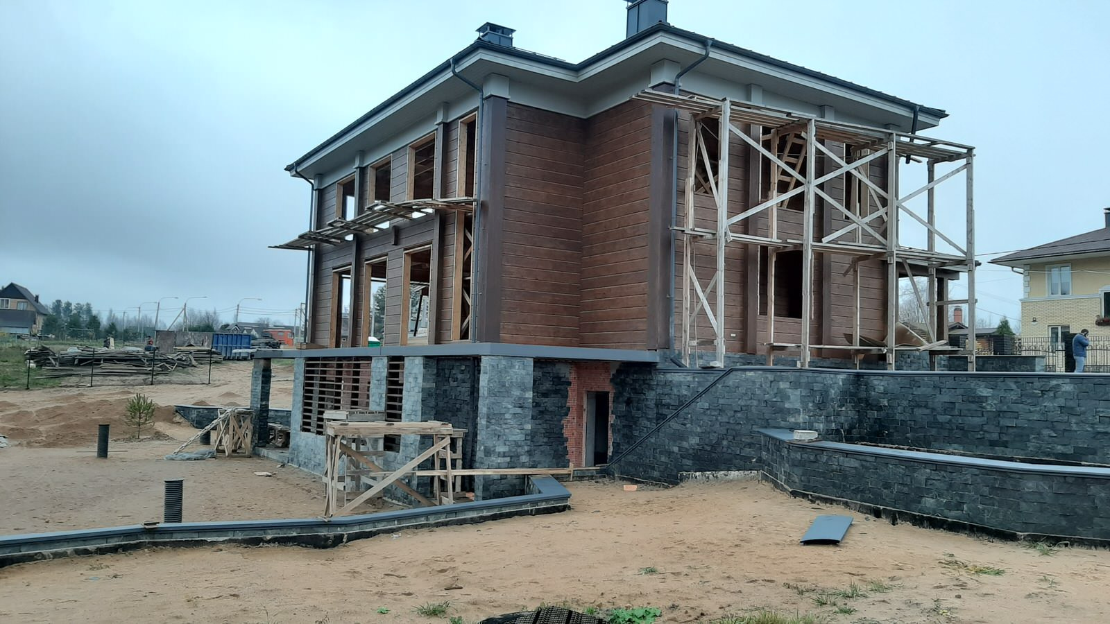 Скотное_Строительство дома из клееного бруса