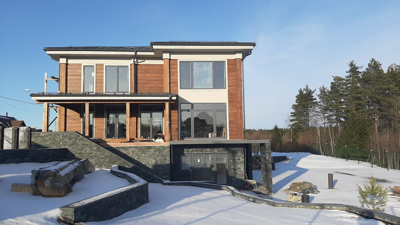 Скотное_Строительство дома из клееного бруса