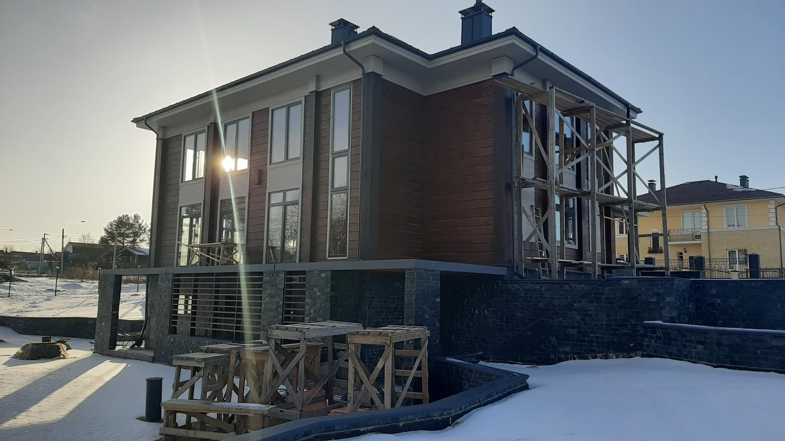 Скотное_Строительство дома из клееного бруса