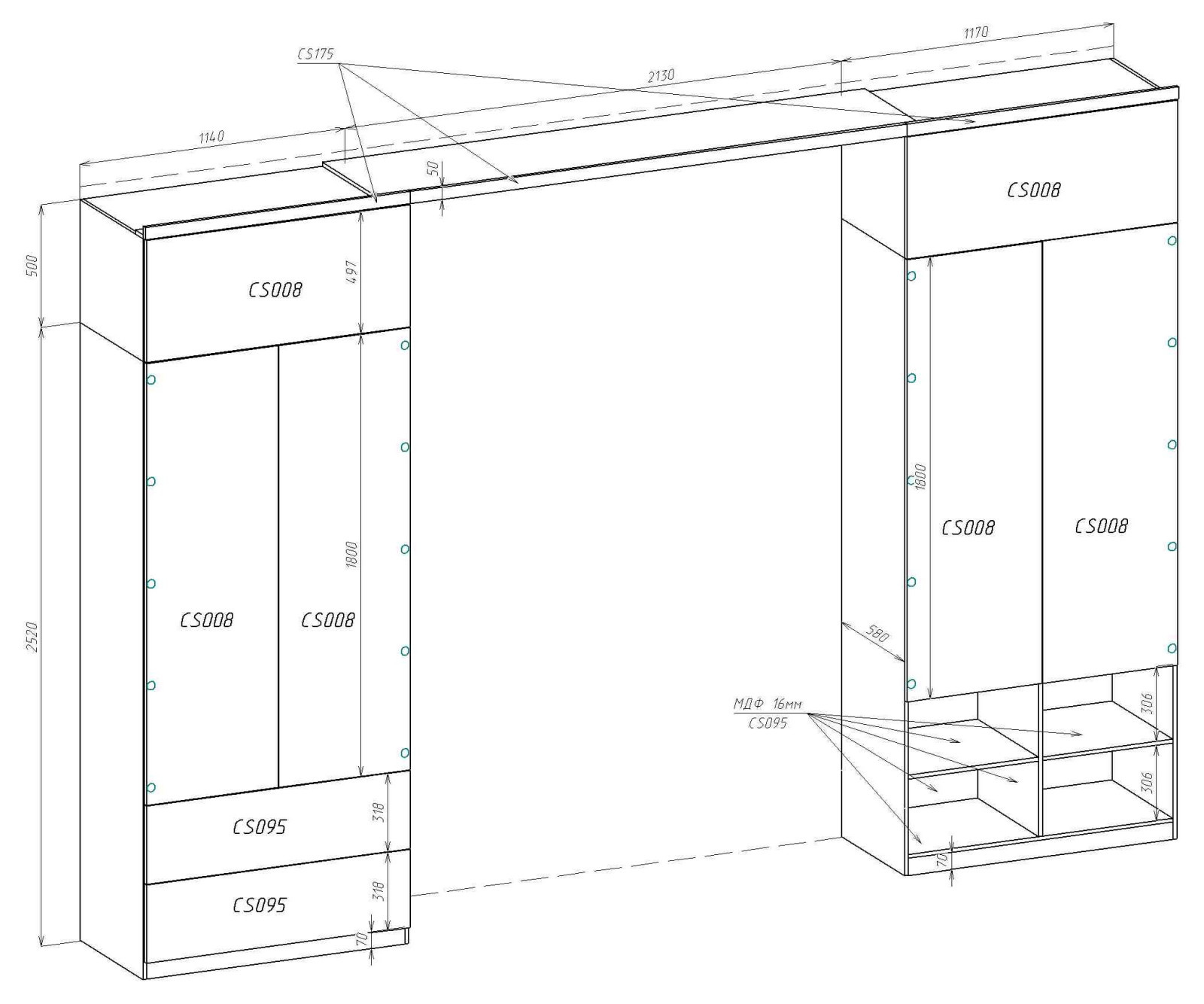 19006/07_Комплект мебели для детской