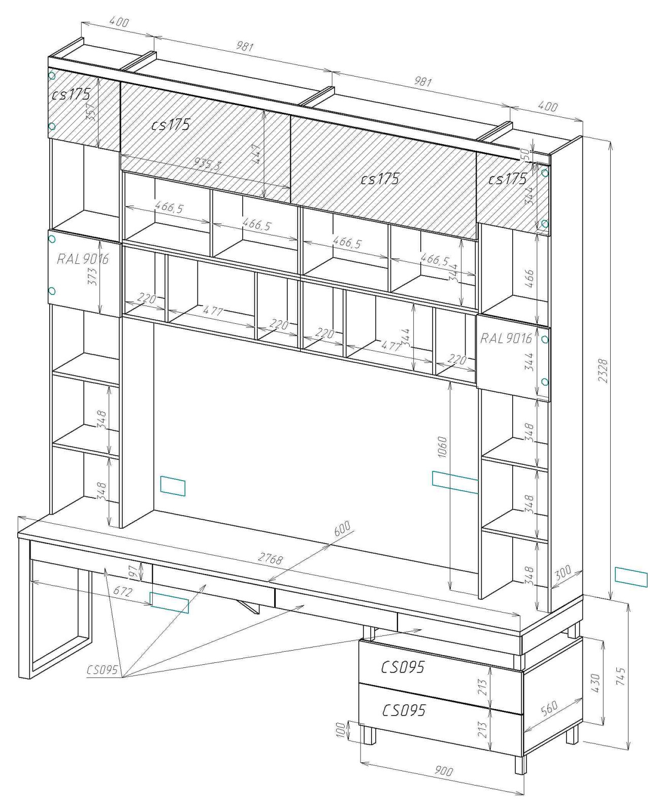 19006/07_Комплект мебели для детской