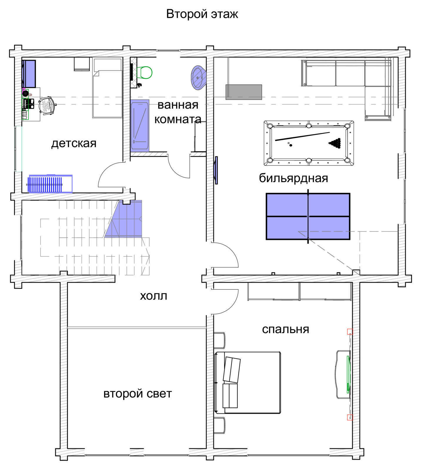 Планировка и дизайн интерьера двухэтажного дома