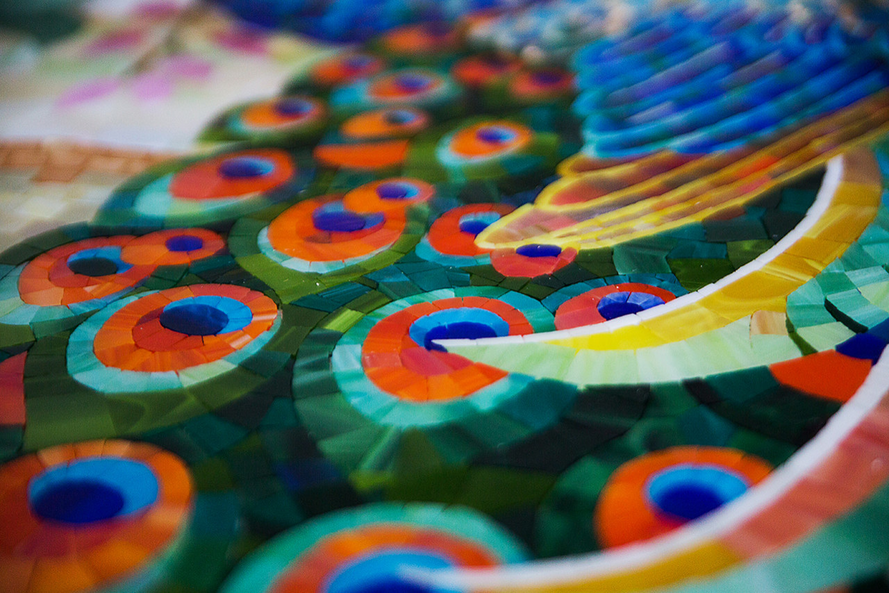 Павлины в ванной комнате