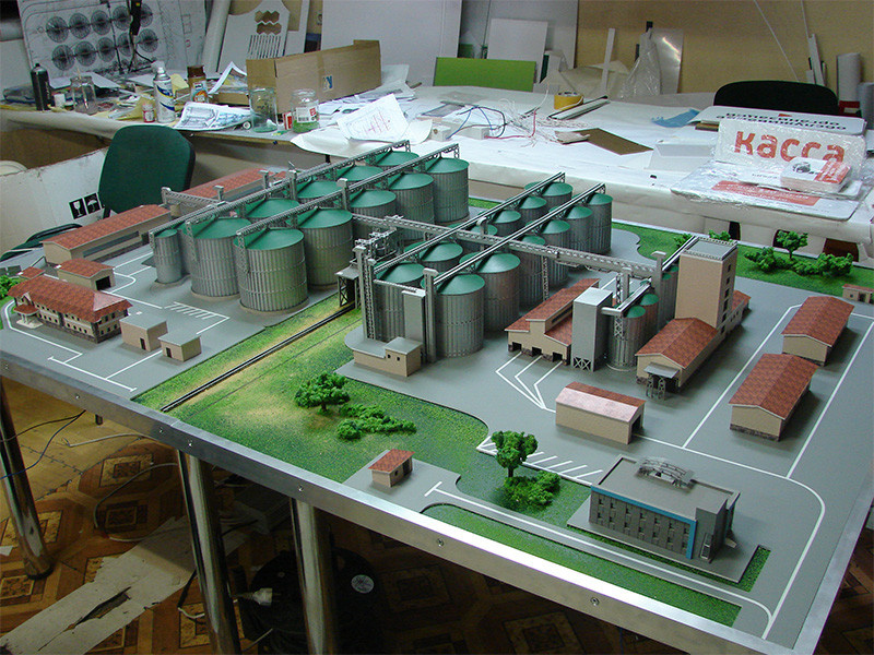 Архитектурный макет. Элеваторный комплекс.