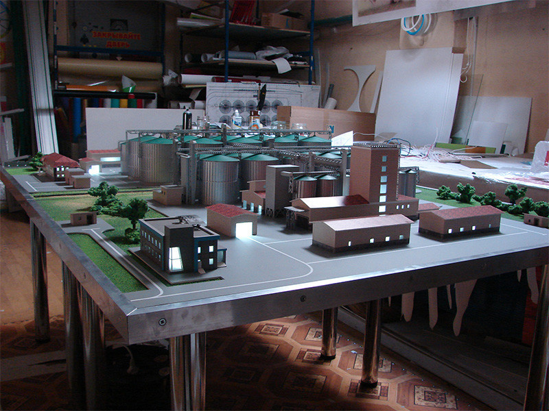 Архитектурный макет. Элеваторный комплекс.