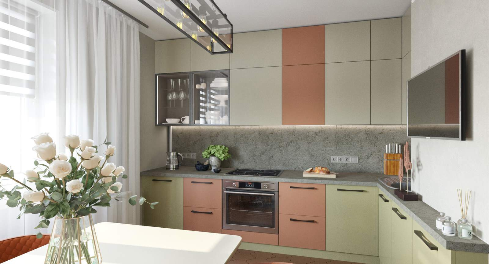 Дизайн кухни для двух хозяек