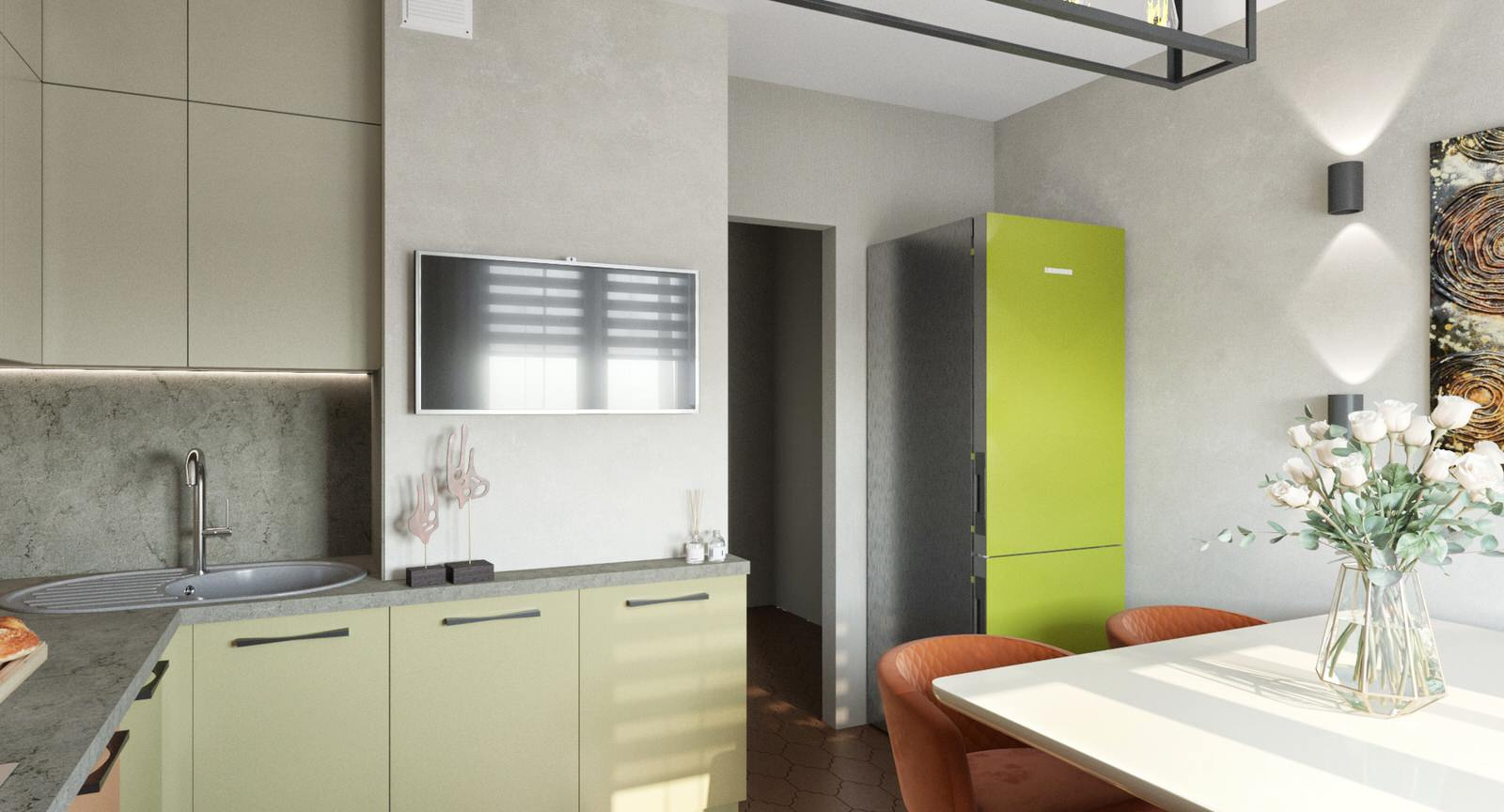 Дизайн кухни для двух хозяек