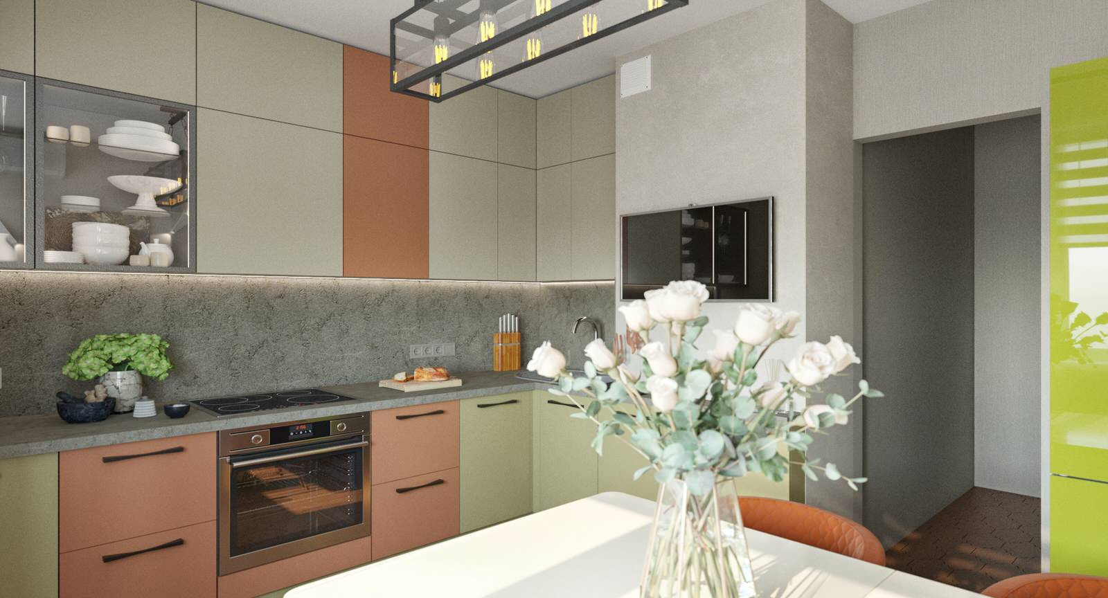 Дизайн кухни для двух хозяек
