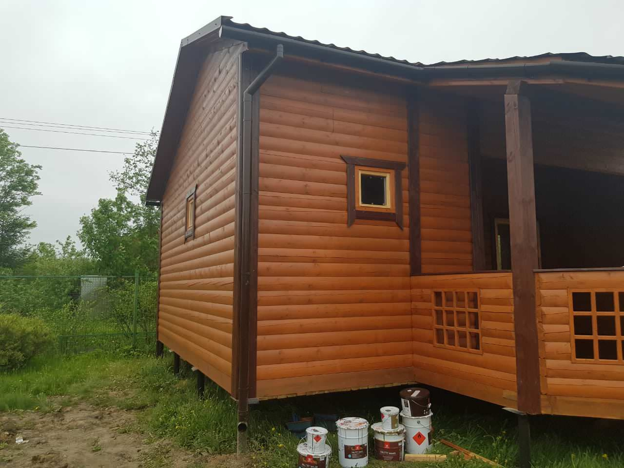 Покраска дома в д.Ваганово