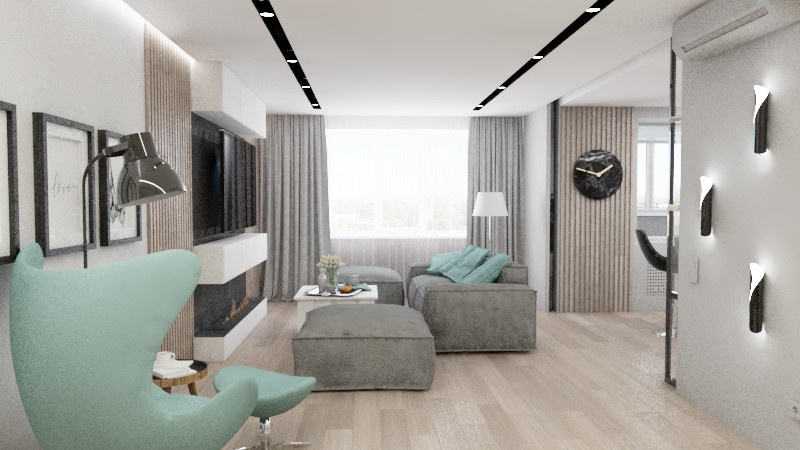 просторная кухня-гостиная