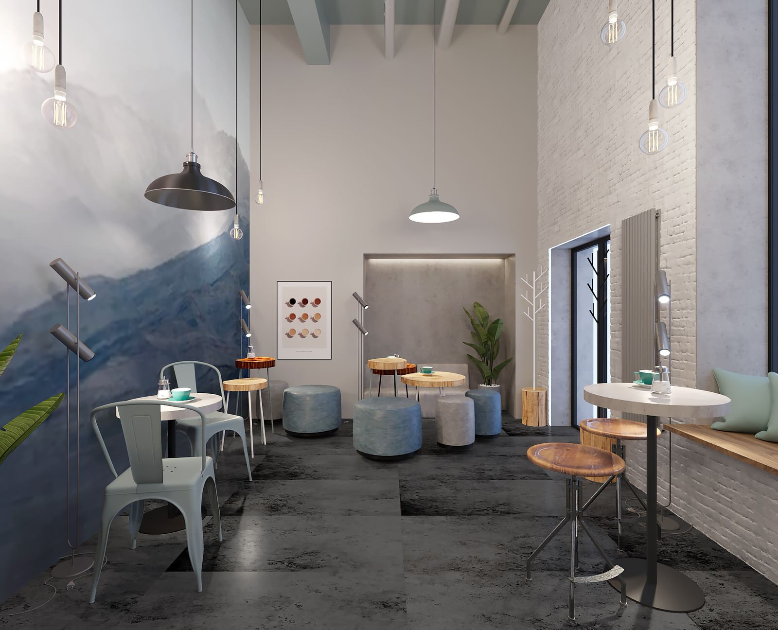 Визуализация NMTN coffee -  кофейня в Севкабель Порт