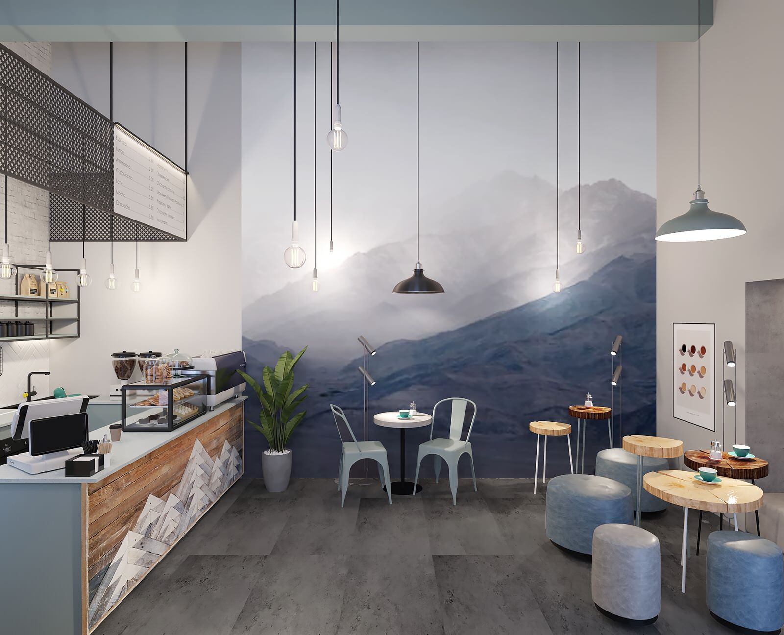 Визуализация NMTN coffee -  кофейня в Севкабель Порт