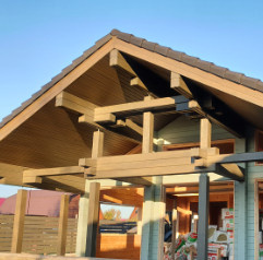 Одноэтажный дом из клееного бруса 168 м.кв.