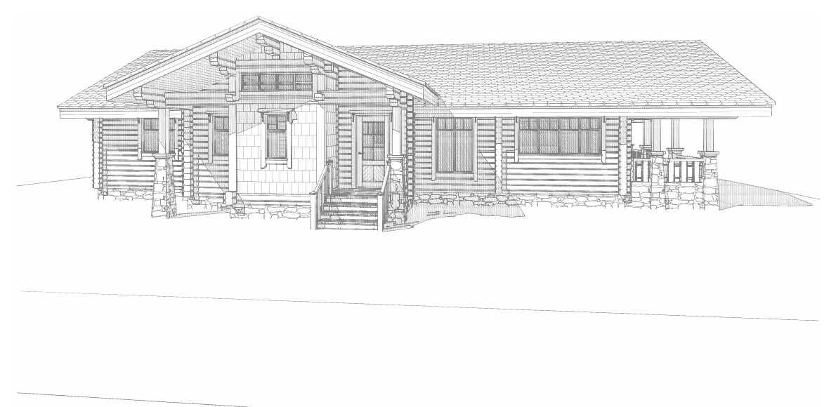 Одноэтажный дом из клееного бруса 168 м.кв.