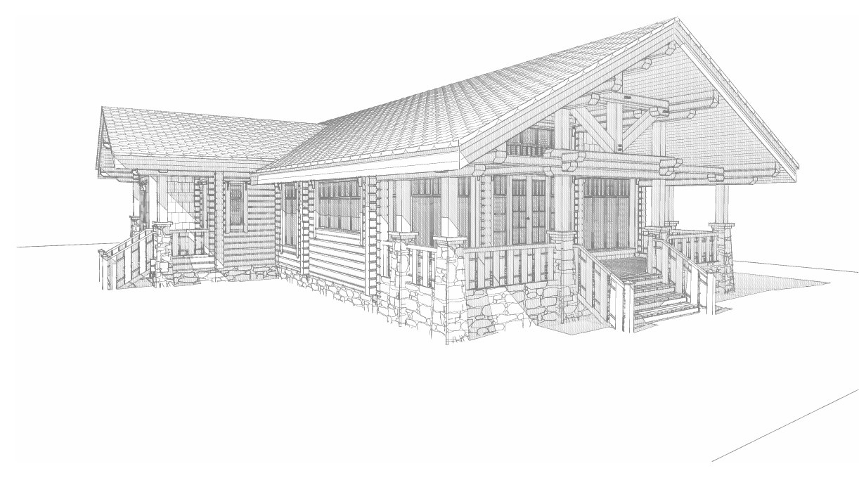 Одноэтажный дом из клееного бруса 168 м.кв.