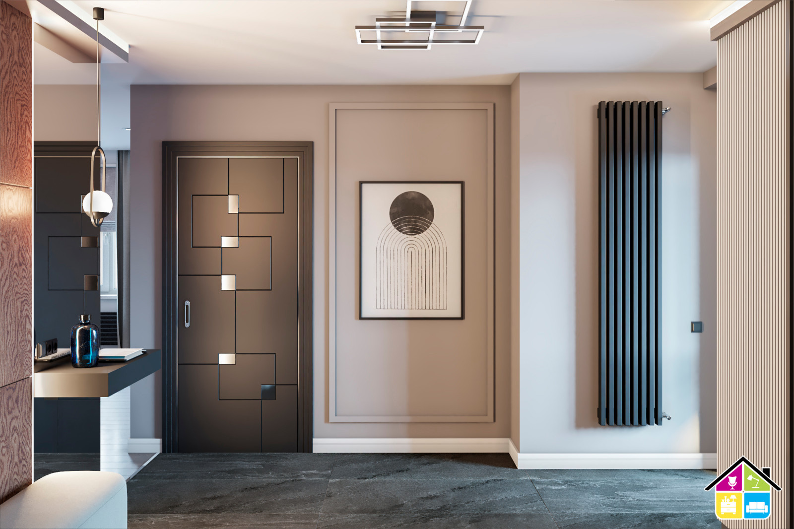 Дизайн проект квартиры Запарина 11, г.Хабаровск