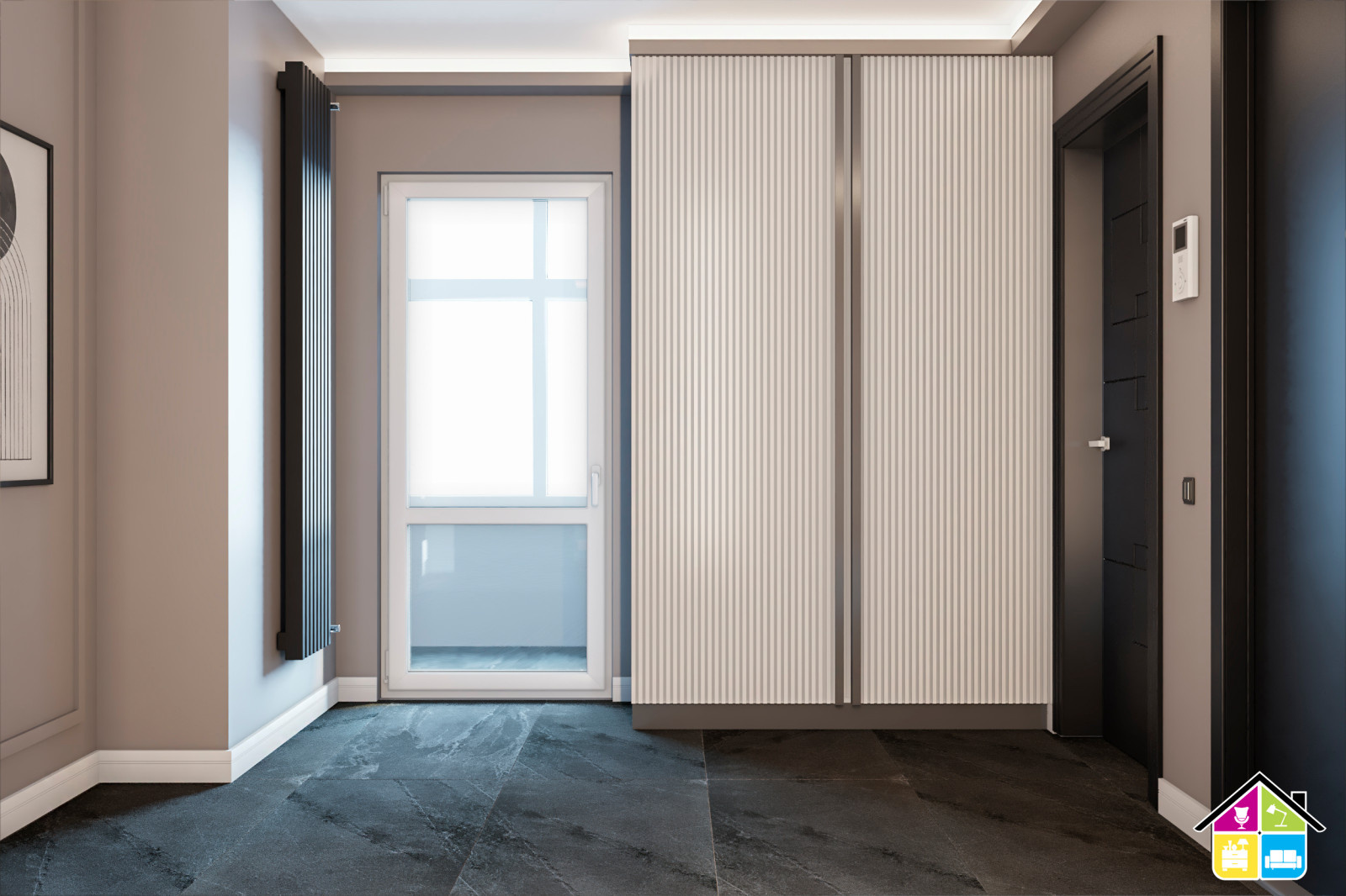 Дизайн проект квартиры Запарина 11, г.Хабаровск