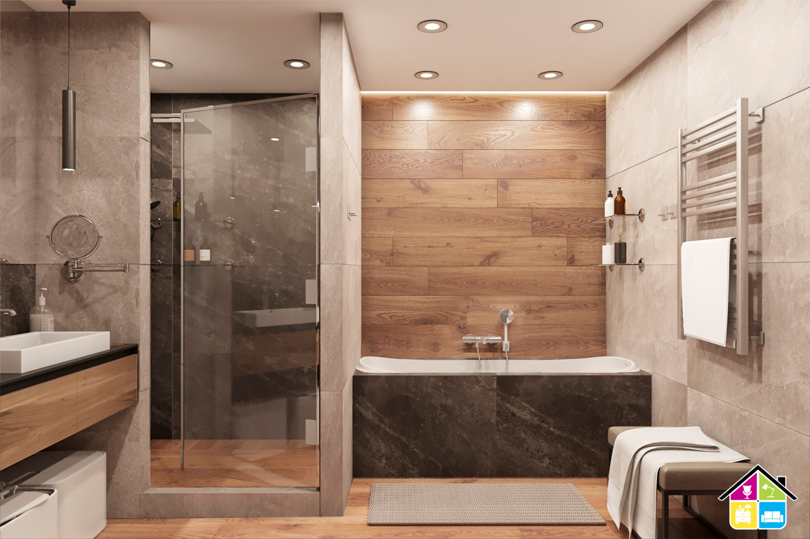 Дизайн проект квартиры Запарина 11, г.Хабаровск