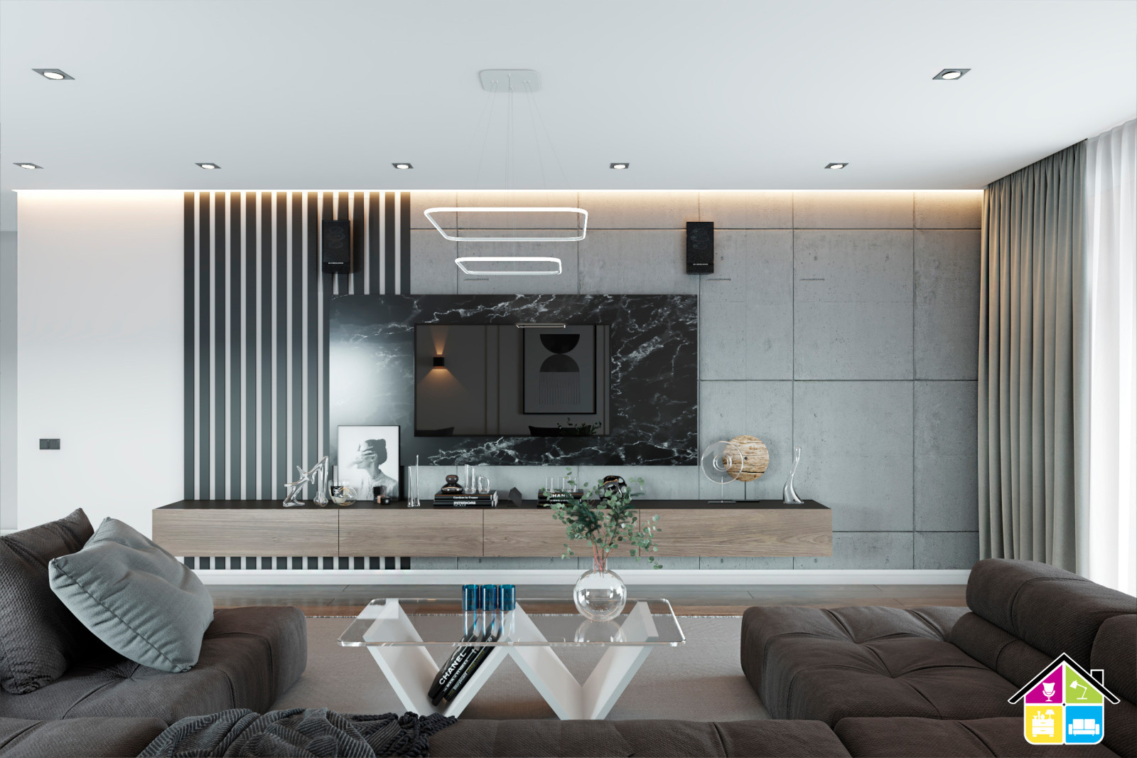 Дизайн проект квартиры Запарина 11, г.Хабаровск