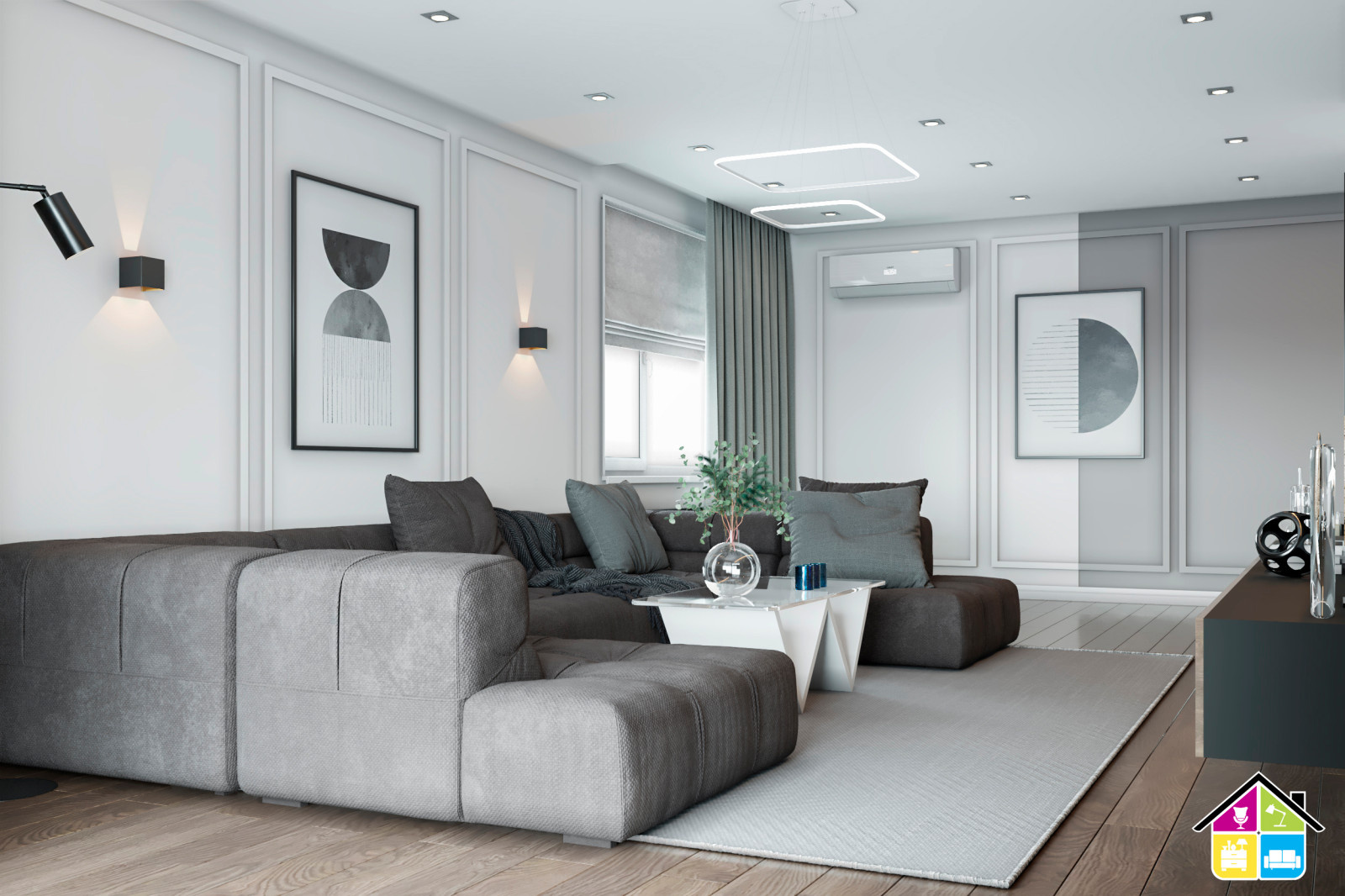 Дизайн проект квартиры Запарина 11, г.Хабаровск