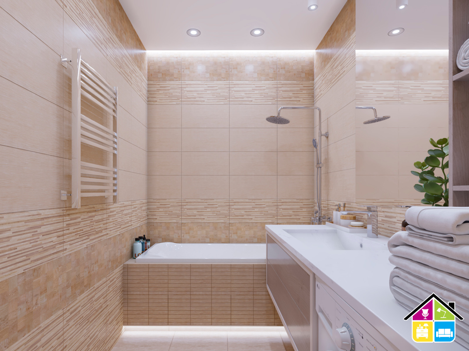 Дизай-проект квартиры в 82 кв.м. Петроглиф парк