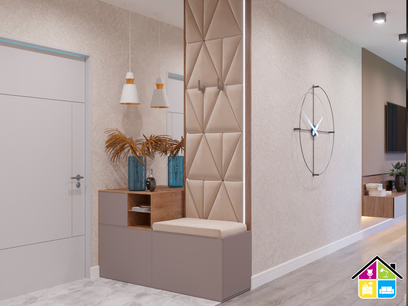 Дизай-проект квартиры в 82 кв.м. Петроглиф парк