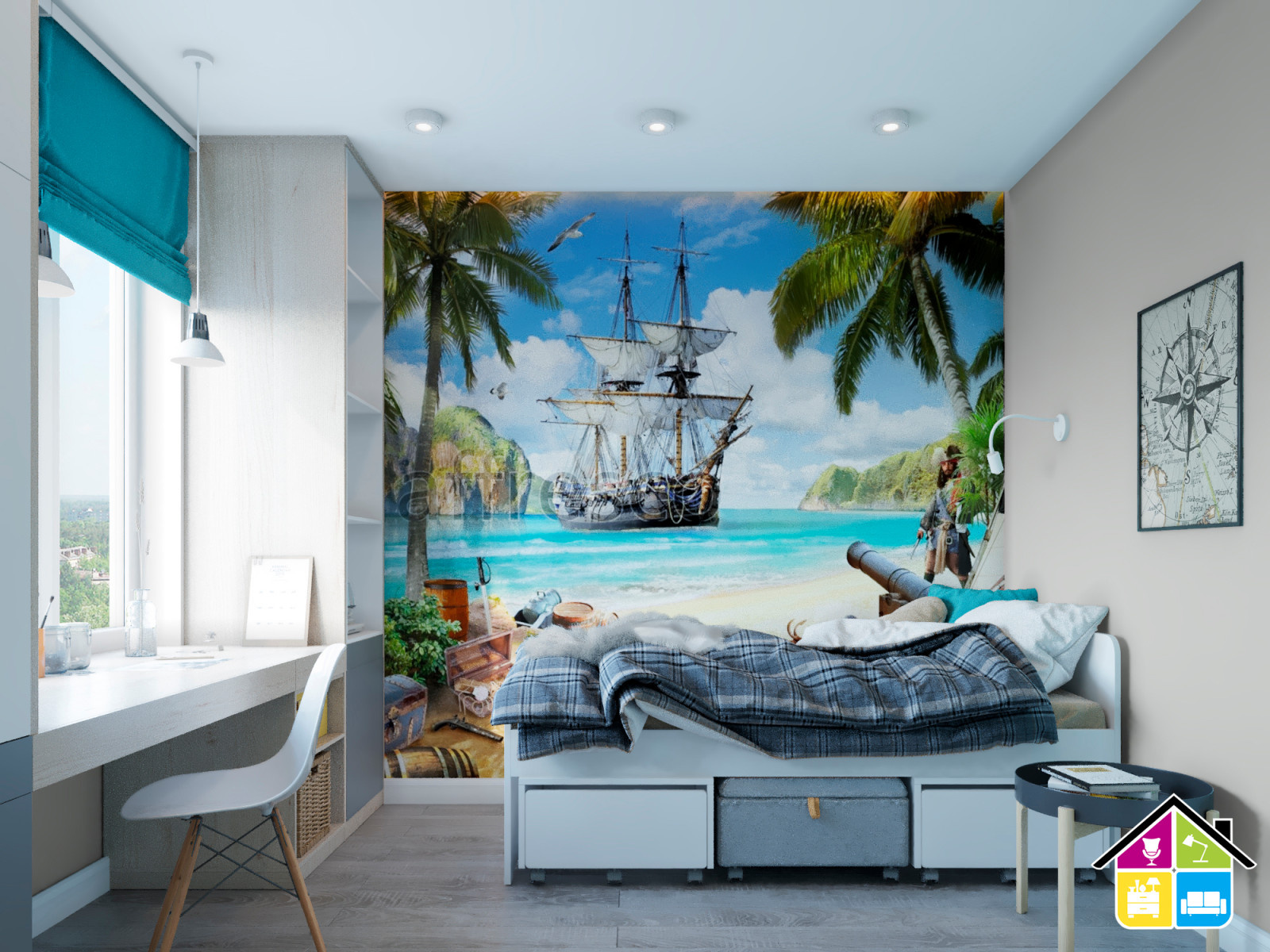 Дизай-проект квартиры в 82 кв.м. Петроглиф парк