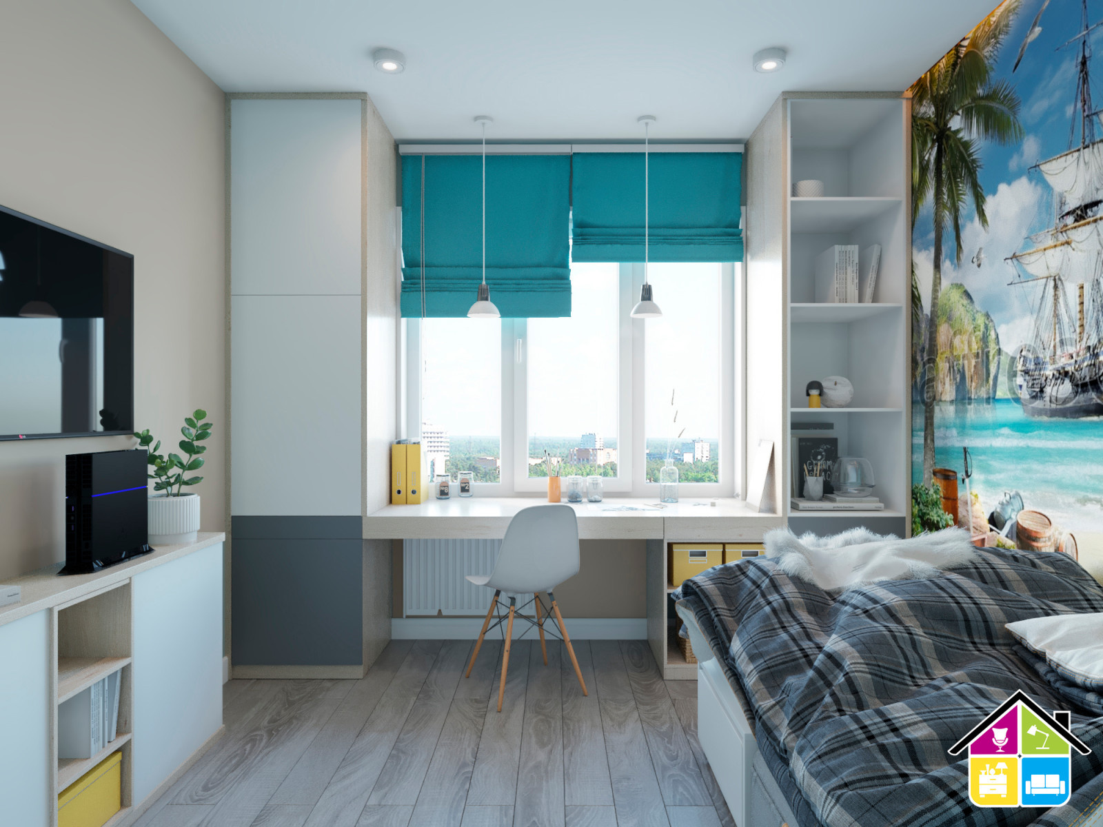 Дизай-проект квартиры в 82 кв.м. Петроглиф парк