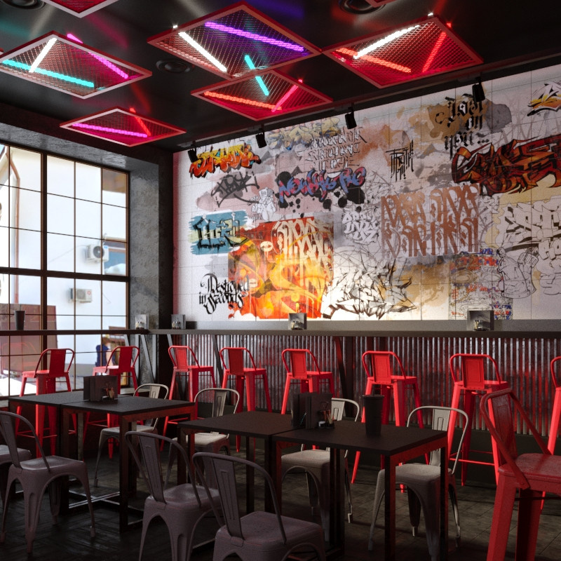 Дизайн интерьера для ресторана быстрого питания Waurma Spot