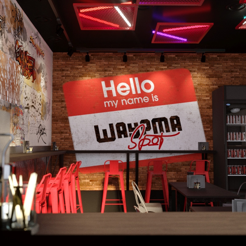 Обложка проекта: Дизайн интерьера для ресторана быстрого питания Waurma Spot
