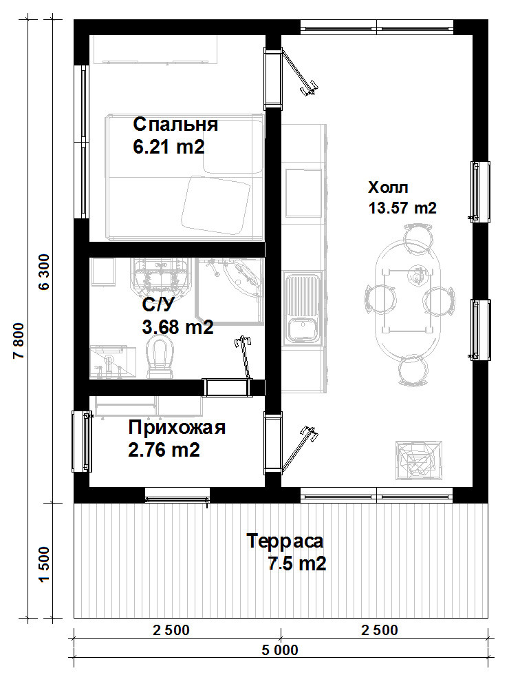 Модульный дом "Холостяк"