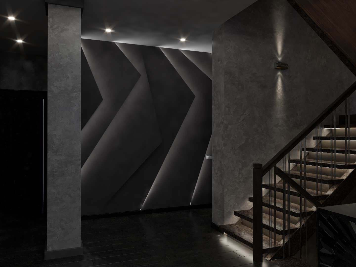 Холл 2 этажа с ботаническим садом