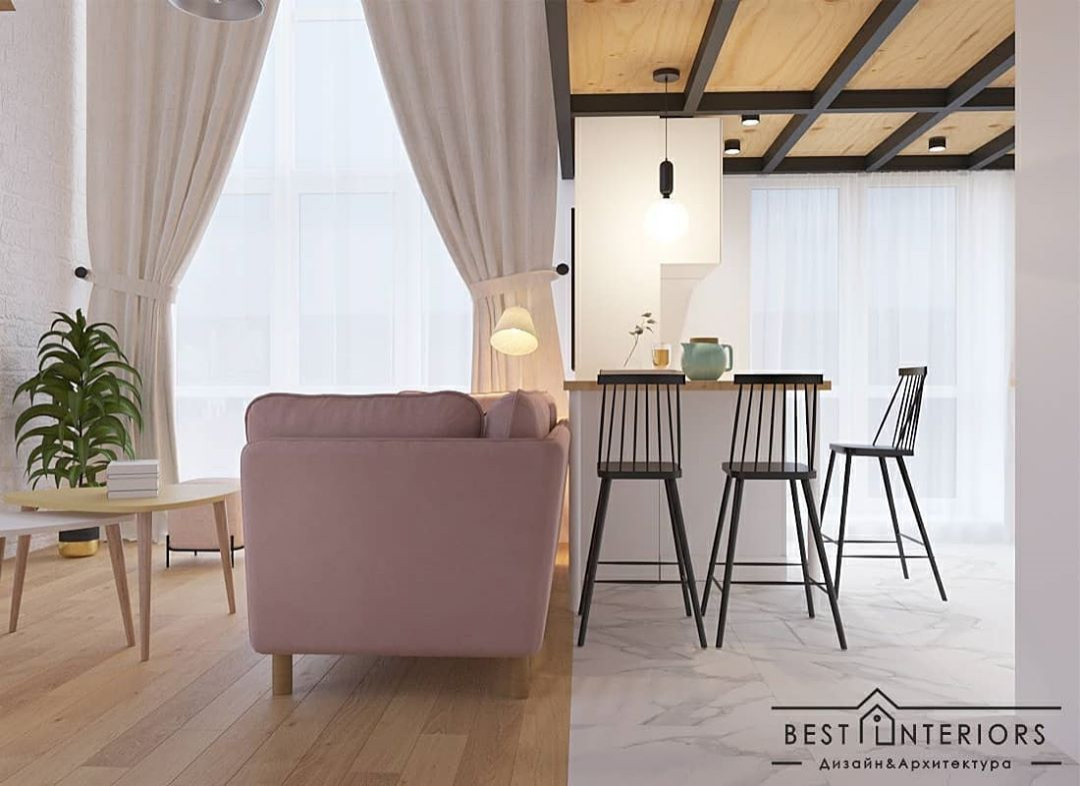 Двухуровневая квартира с лесом на обоях Alltowall в проекте best_interiors69
