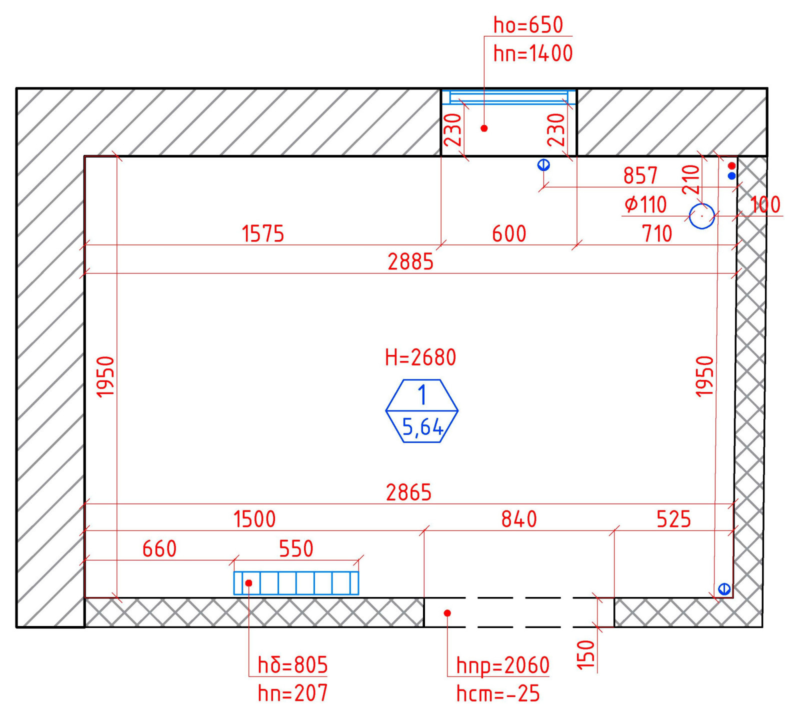 Обмерный план