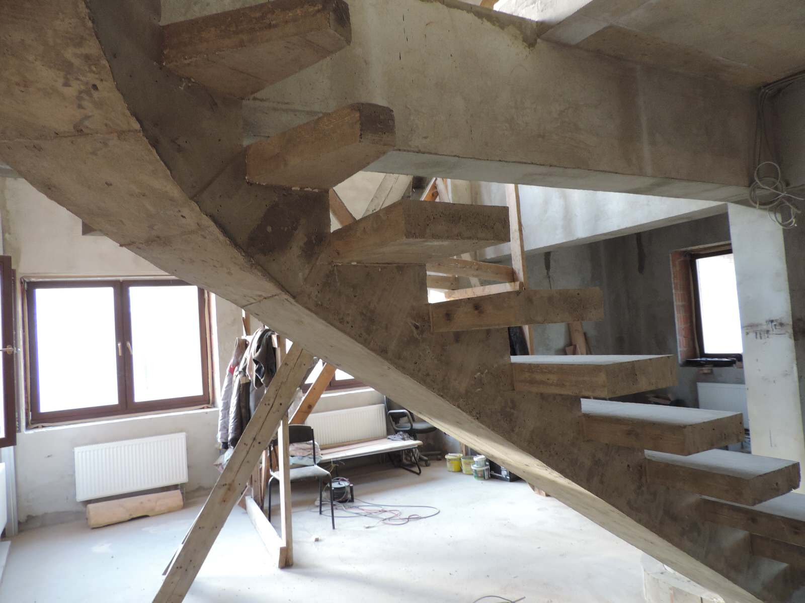 Лестница на центральном косоуре