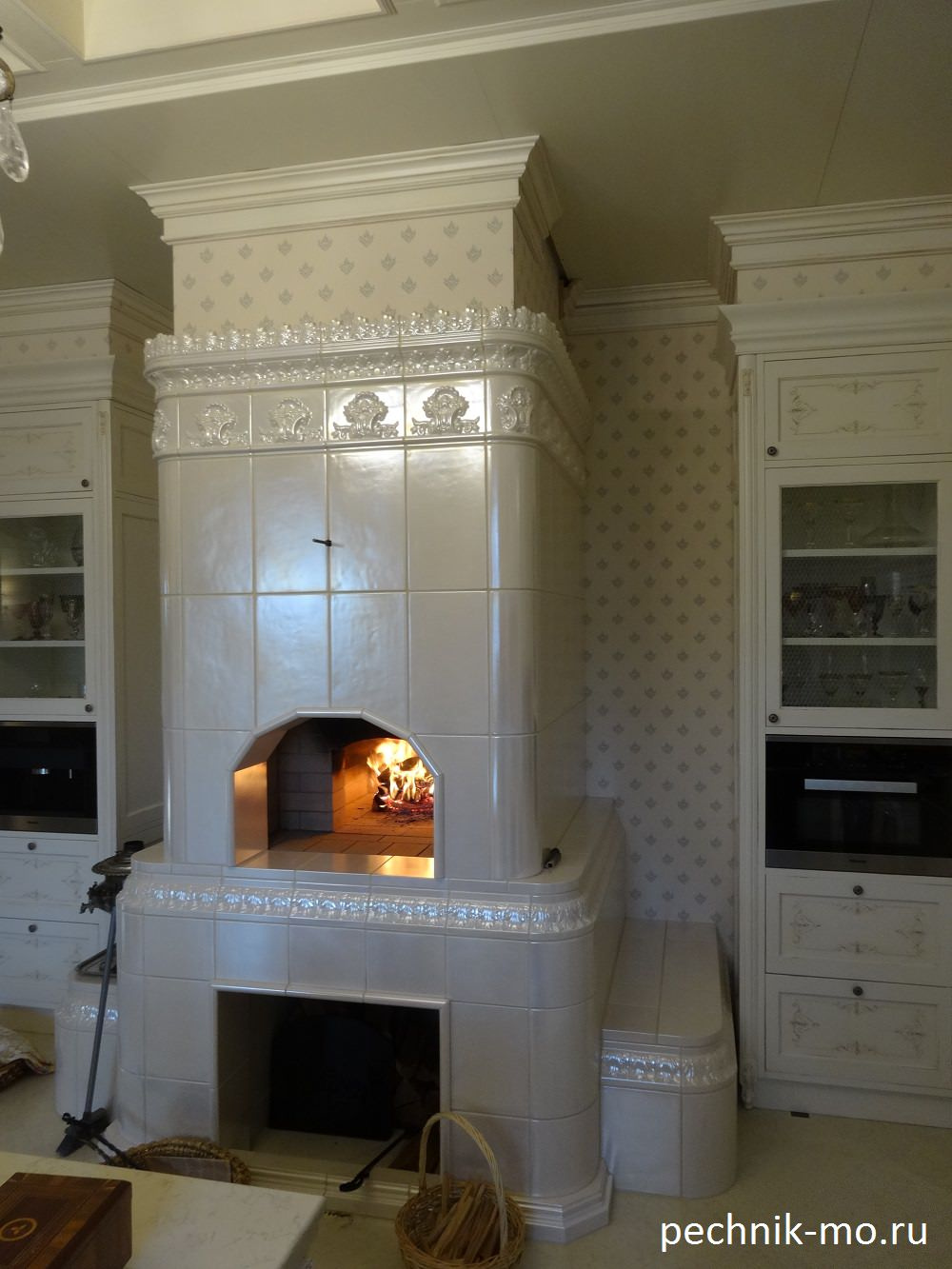 Русская печь, малая, в изразцах "Jasba", Германия