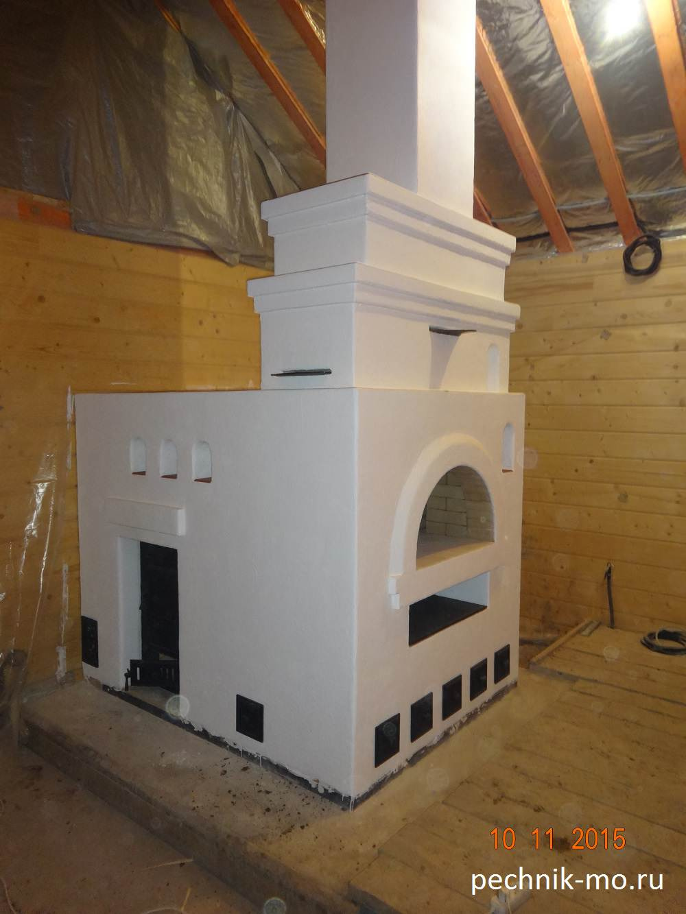 Русская печь-теплушка, усиленная.